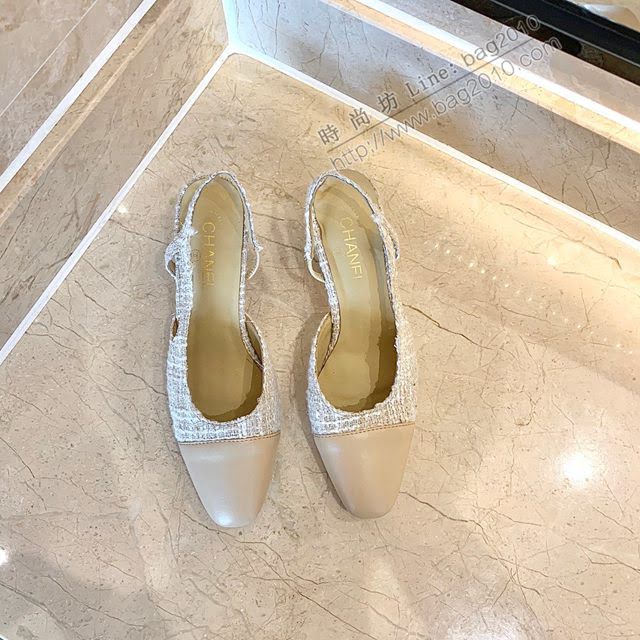 Chanel女鞋 香奈兒時尚經典涼鞋 Chanel中跟涼鞋  naq1084